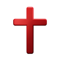 christian cross 3d rendering icon illustration png