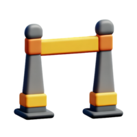 gate 3d rendering icon illustration png