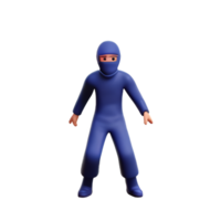 ninja 3d rendering icon illustration png