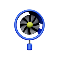 ventilador 3d representación icono ilustración png