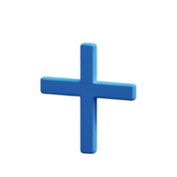 christian cross 3d rendering icon illustration png