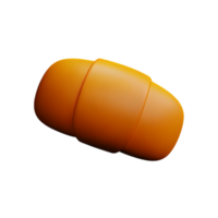 croissant 3d rendering icon illustration png