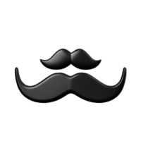 mustasch 3d tolkning ikon illustration png