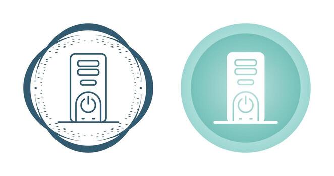 icono de vector de torre cpu