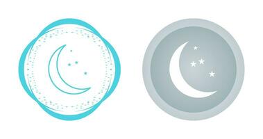 Moon and Stars Vector Icon