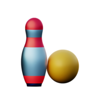 bowling 3d tolkning ikon illustration png