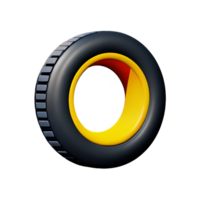 tire 3d rendering icon illustration png