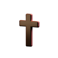 christian cross 3d rendering icon illustration png