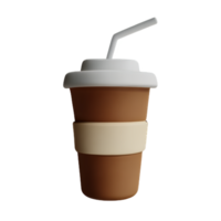 vereist Kaffee 3d Rendern Symbol Illustration png