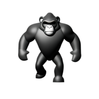 gorilla 3d rendering icon illustration png