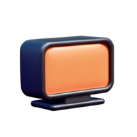 televisie 3d renderen icoon illustratie png