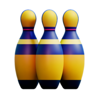 bowling 3d le rendu icône illustration png