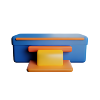 printer 3d rendering icon illustration png