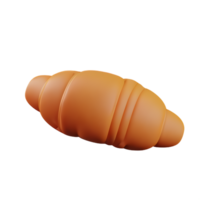 croissant 3d renderen icoon illustratie png