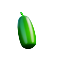 Pepino 3d representación icono ilustración png