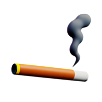 smoking 3d rendering icon illustration png