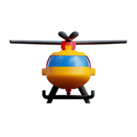 helicóptero 3d Renderização ícone ilustração png