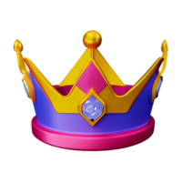 reina corona 3d representación icono ilustración png