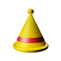 party hat 3d rendering icon illustration png