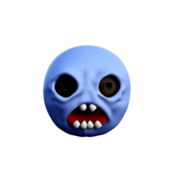 scary 3d rendering icon illustration png