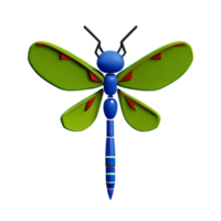 dragonfly 3d rendering icon illustration png