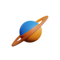 solar system 3d rendering icon illustration png