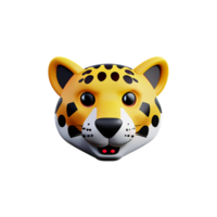 leopardo 3d Renderização ícone ilustração png