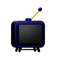 televisie 3d renderen icoon illustratie png