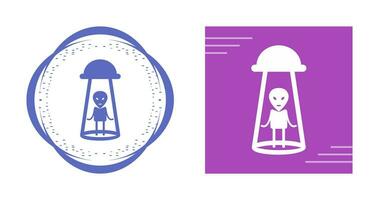 Alien Abduction Vector Icon