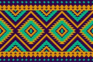 arte de patrón tribal étnico de alfombras. patrón étnico ikat sin fisuras. estilo americano, mexicano. vector