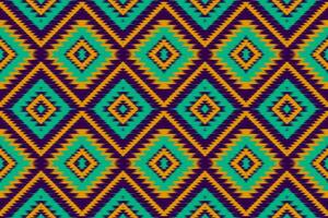 Beautiful ethnic tribal pattern art. Ethnic ikat seamless pattern. American and Mexican style. vector