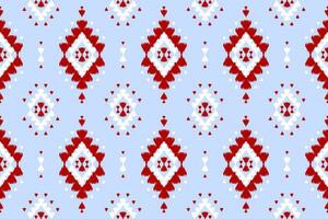 Fabric ethnic pattern art. Ikat seamless pattern in tribal. American, Mexican style. vector