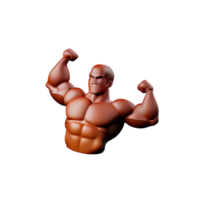 muscle 3d rendering icon illustration png