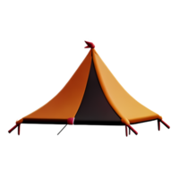 tent 3d rendering icon illustration png