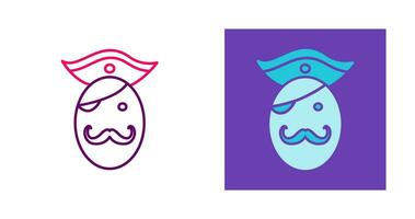 Pirate in Hat Vector Icon