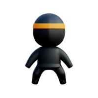 ninja 3d tolkning ikon illustration png