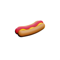 hot dog 3d rendering icon illustration png