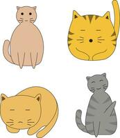 International Cat Day with Simple Design. Vector Illustration