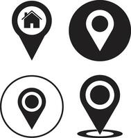 Location Pin Vector Icon. Isolated on White Background.