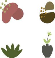 Abstract Organic Aesthetic Shape Set. Vector Illustration