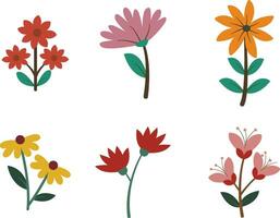 Spring Flower In Flat Design. Vector Illustration