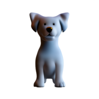 chiot 3d le rendu icône illustration png