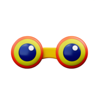 cartoon eyes 3d rendering icon illustration png