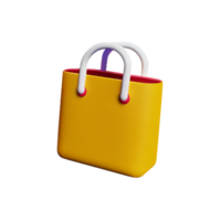 tote bag 3d rendering icon illustration png