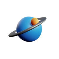 solaire système 3d le rendu icône illustration png