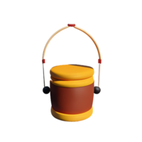 drum 3d rendering icon illustration png