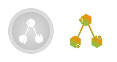 icono de vector de estructura química