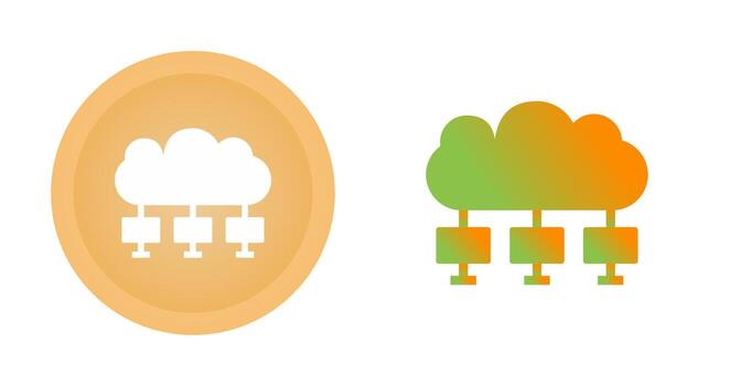 icono de vector de computación en la nube