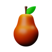 pear 3d rendering icon illustration png