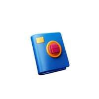 passport 3d rendering icon illustration png